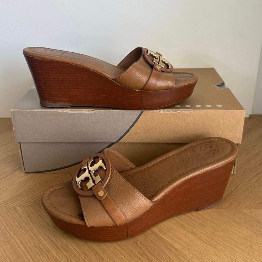 Tory Burch Patti Women Wedge Heel Sandals- SZ 8.5